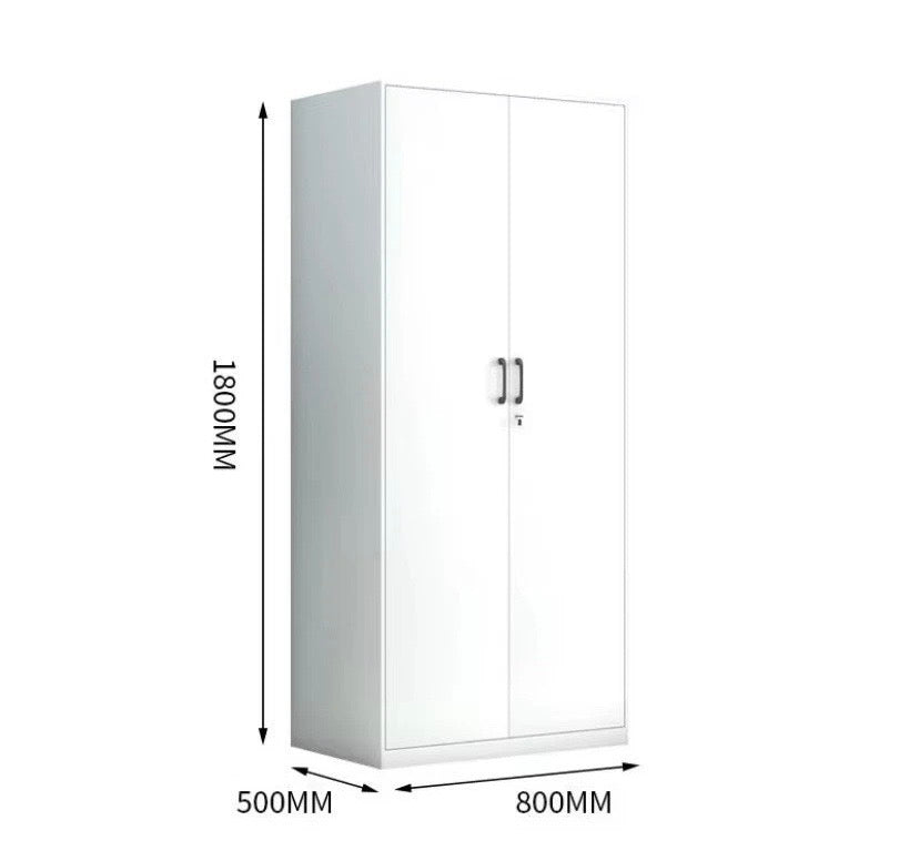 Metal Wardrobe Storage Cabinet Hanging Rail Shelf Office Locker white UK