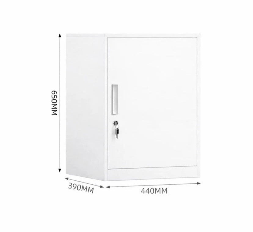 FULLY ASSEMBLED White Metal Storage Cabinet Cupboard Lockable Office Garage unit