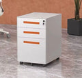 White 3 Drawer Mobile Filing Cabinet Lockable Under Desk Office Pedestal Unit