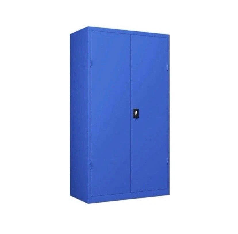 Blue Metal Storage Cabinet Shelf Garage Tool Cupboard Lockable Heavy Duty