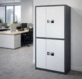 Heavy Duty Steel Office Locker 2 Door Secure Cabinet Digital Lock White