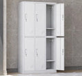 White Steel Locker Cabinet 6 Door Storage Gym Office Changing Room Unit