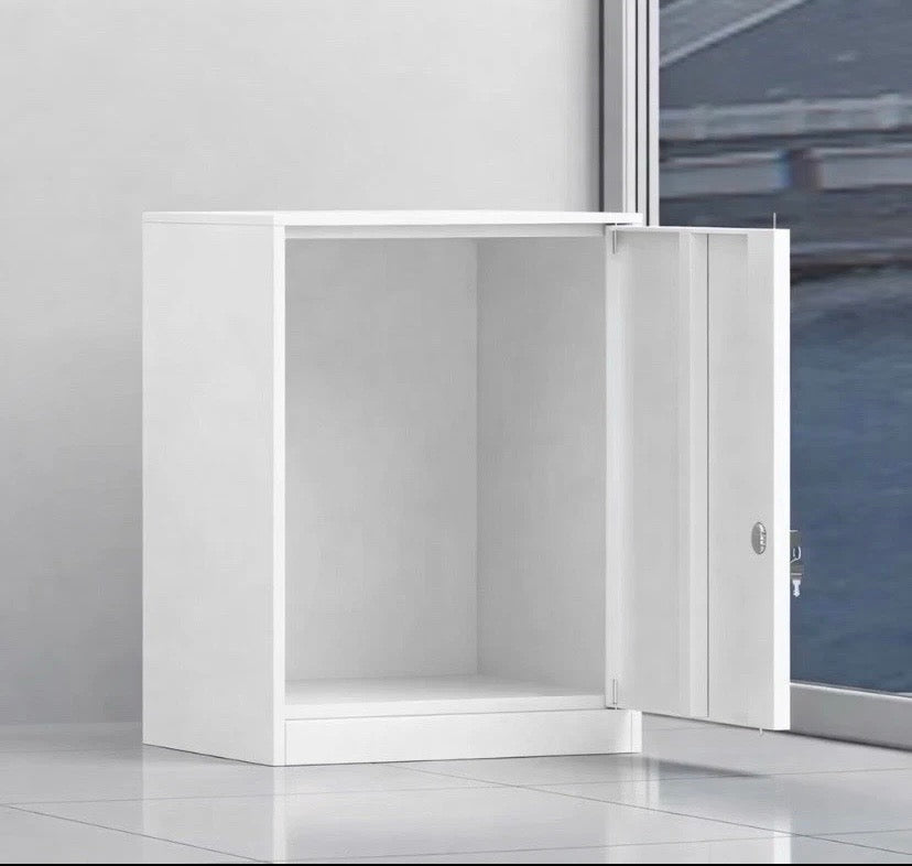 FULLY ASSEMBLED White Metal Storage Cabinet Cupboard Lockable Office Garage unit