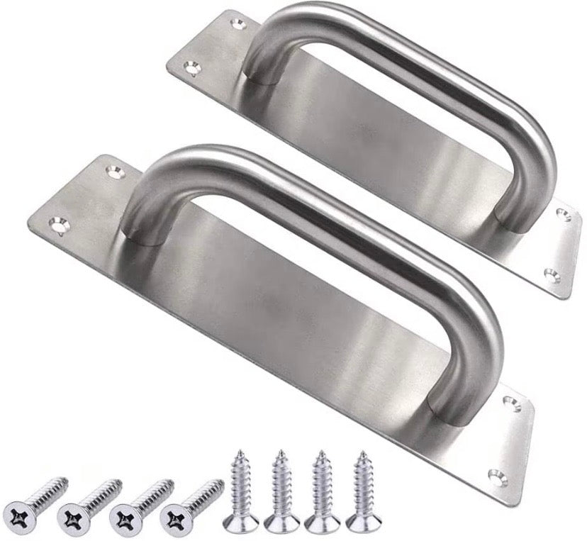 200mm Brushed Silver Pull Handle for Doors and Gates