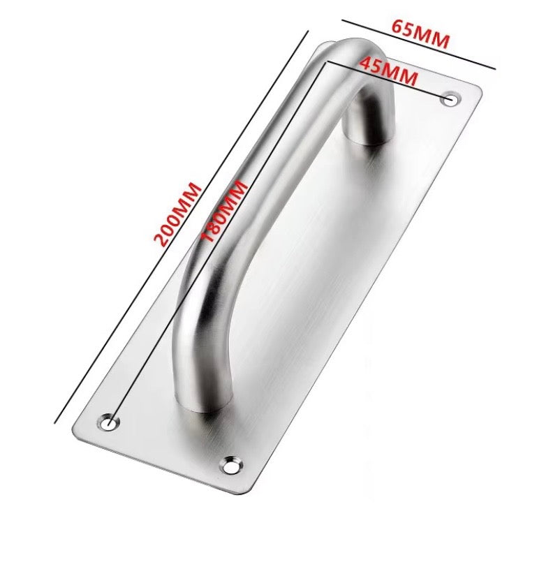 200mm Brushed Silver Pull Handle for Doors and Gates